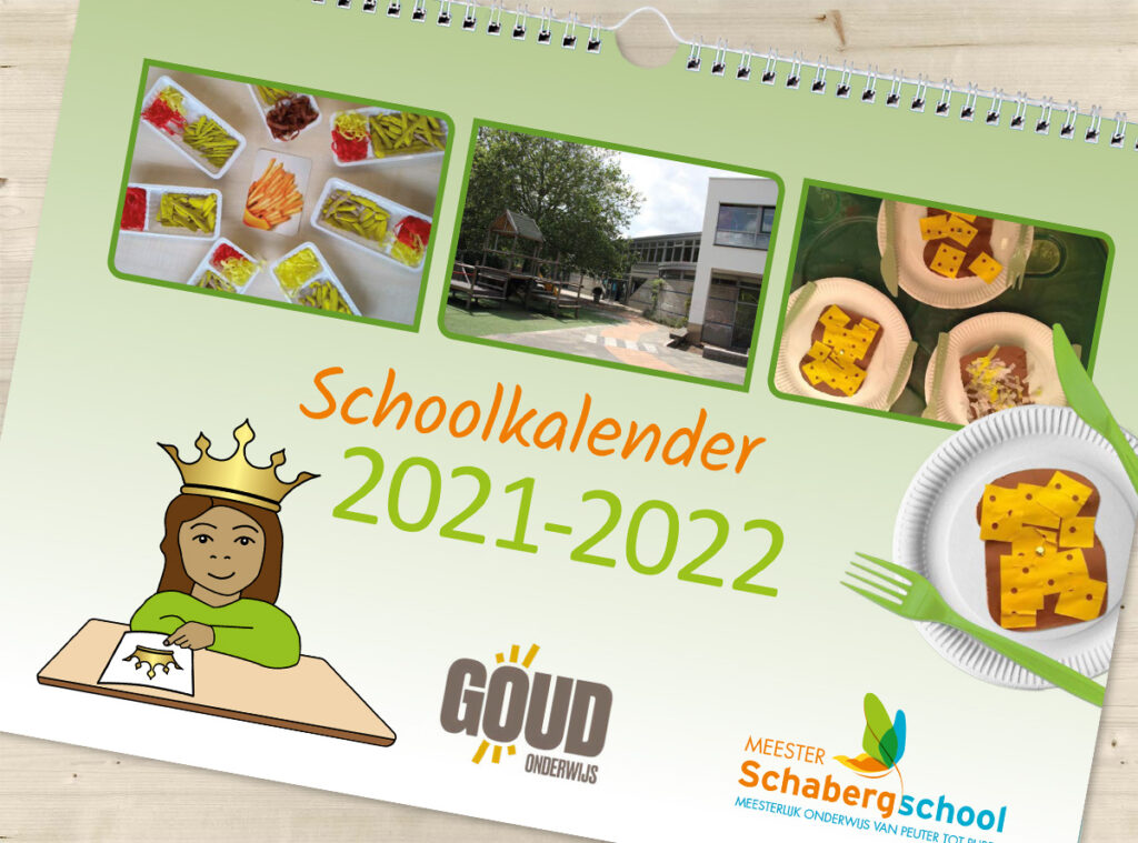 Schoolkalender laten ontwerpen, grafische vormgeving voor schoolkalender
