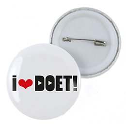 Button I love DOET! voor muziekprojecten